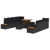 vidaXL Gartensofa-set 11 stk. 10-Sitzanzahl Schwarz Poly Rattan