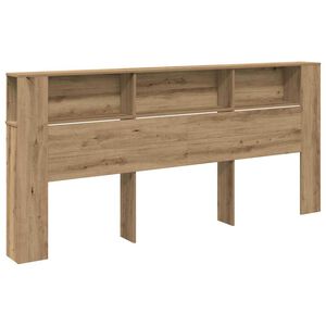 vidaXL Kopfteil Schrank mit Regal Artisan-Eiche 220 x 18,5 x 102,5 cm