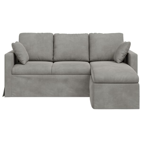 vidaXL Sofa Hellgrau Gesamtabmessungen: 178 x 134 x 80 cm (B x T x H)