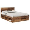 vidaXL Bettrahmen Altholz 140 x 190 cm Massives Kiefernholz
