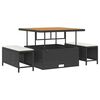 vidaXL Garten-Sofa-Set mit Speicher 9 pcs Schwarz Poly Rattan