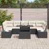 vidaXL Garten-Sofa-Set mit Kissen 8 pcs Schwarz und Creme