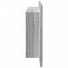 vidaXL LED-Spiegelschrank Grau Sonoma 90x12x45 cm Acryl