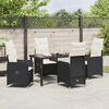 vidaXL Garten Essgruppe mit Kissen 5 pcs Schwarz Poly Rattan