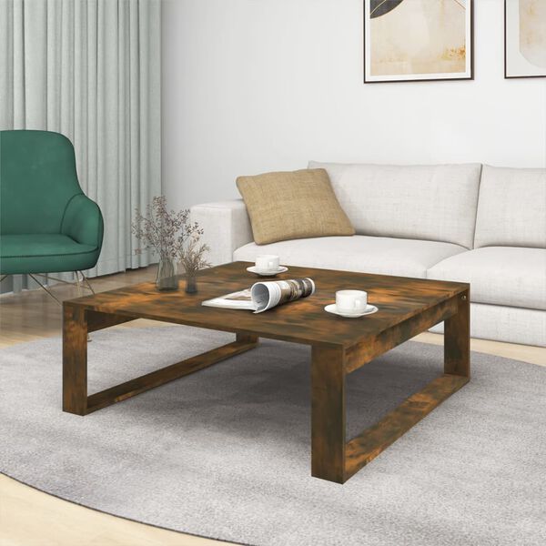 vidaXL Couchtisch R&auml;uchereiche 100x100x35 cm Holzwerkstoff