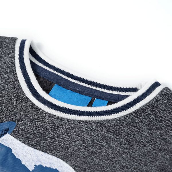 Kinder-Sweatshirt Marineblau Melange 140
