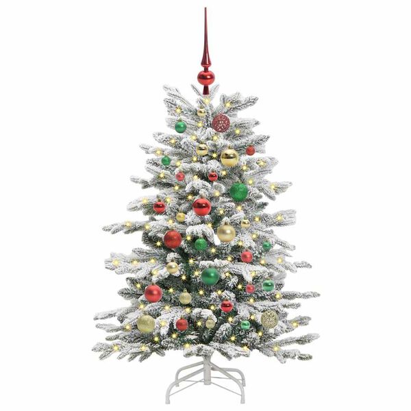vidaXL K&uuml;nstlicher klappbarer Weihnachtsbaum Wei&szlig; 120 cm PE und PVC