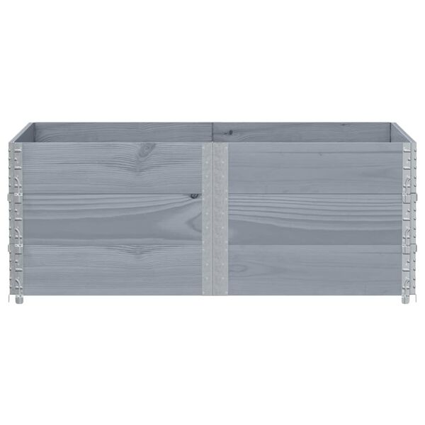 vidaXL Pflanzkasten Grau 150x100 cm Massivholz Kiefer