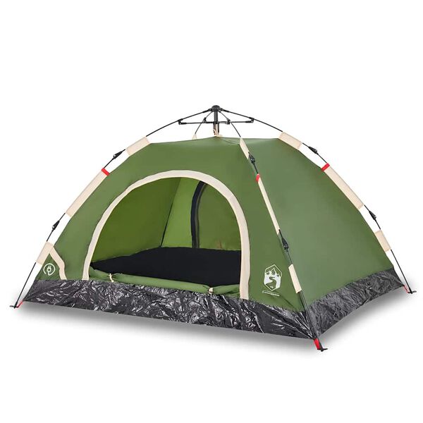 vidaXL Campingzelt 4 Personen Grün Quick Release
