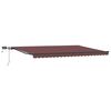 vidaXL Markise Manuell mit LEDs Braun 500x300 cm