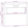 vidaXL Ersatz-Kopfteil R&auml;uchereiche 100 cm Holzwerkstoff und Stahl
