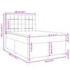 vidaXL Boxspringbett mit Matratze Dunkelbraun 160x200 cm Stoff