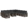 vidaXL Gartensofa-set 12 stk. Grau und Dunkelgrau Poly-Rattan