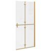 vidaXL Walk-in Duschwand Gold 90 x 6.5 x 190 cm Energiesparendes Glas