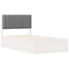 vidaXL Bettgestell mit gepolstertem Kopfteil Hellgrau 100 x 200 cm