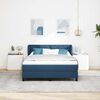 vidaXL Boxspringbett mit Matratze mit Matratze Blau 140 x 190 cm Stoff