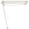 vidaXL Markise Automatisch mit LED & Windsensor 300x250 cm Creme