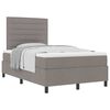 vidaXL Boxspringbett mit Kopfteil Taupe 120 x 200 cm Stoff