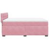 vidaXL Boxspringbett mit Matratze Rosa 160x200 cm Samt