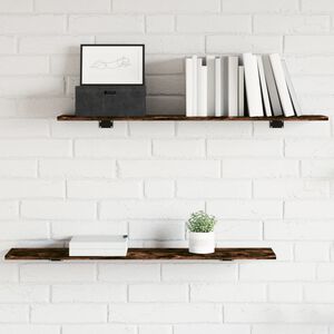 vidaXL Wandregale 4 Stk. R&auml;uchereiche 100x20x1,5 cm Holzwerkstoff