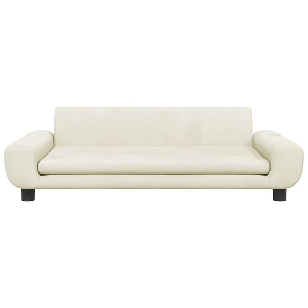 vidaXL Kindersofa Creme 100x54x33 cm Samt