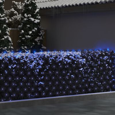 vidaXL Weihnachts-Lichternetz Blau 4x4 m 544 LEDs Indoor Outdoor