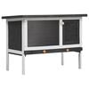 vidaXL Kaninchenstall 1 Ebene Grau Holz