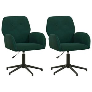 vidaXL B&uuml;rost&uuml;hle 2 Stk. 54 x 55 x 90 cm Dunkelgr&uuml;n Samt