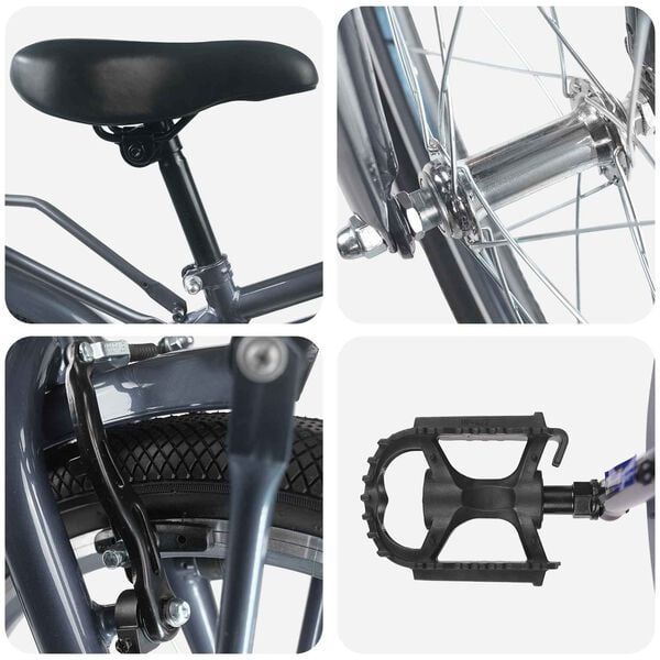 vidaXL Kinderfahrrad 20 Zoll f&uuml;r 6-11 Jahre alt Dunkelgrau