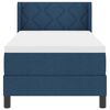 vidaXL Boxspringbett mit Matratze Blau 200 x 80 cm Polyester
