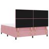 vidaXL Boxspringbett mit Matratze mit Kopfteil Rosa 180 x 200 cm Samt