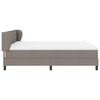 vidaXL Boxspringbett mit Matratze Taupe 180 x 200 cm Stoff
