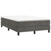 vidaXL Boxspringbettgestell Dunkelgrau 120x200 cm Samt