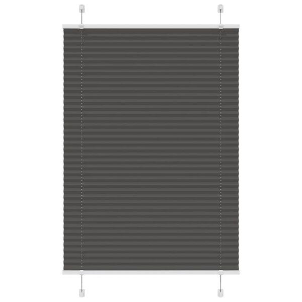 vidaXL Plissee Schwarz 100x150 cm Stoffbreite 99,4 cm Polyester