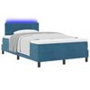 vidaXL LED Boxspringbett mit Matratze Dunkelblau 120 x 190 cm Samt