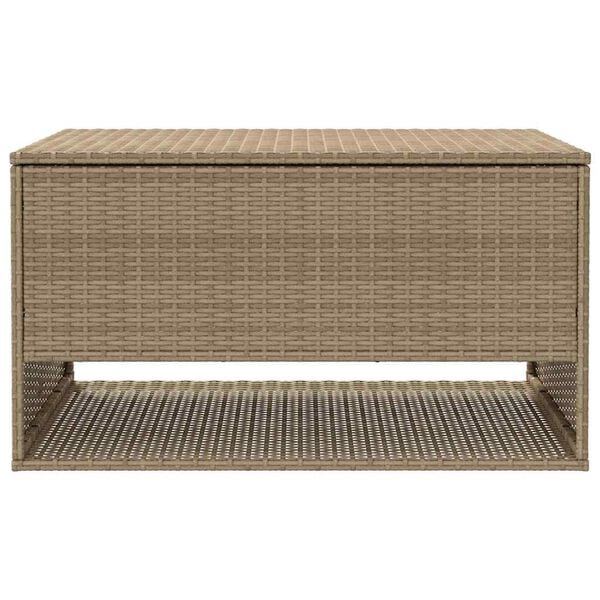 vidaXL Outdoor-Kissenbox Beige 100x55x55,5 cm Poly Rattan