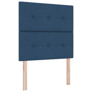 vidaXL LED Boxspringbett mit Kopfteil Blau 120 x 190 cm Stoff