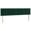 vidaXL Kopfteile Dunkelgr&uuml;n 180x5x78/88 cm Samt