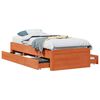 vidaXL Massivholzbett ohne Matratze mit Schubladen Braun 100x200 cm