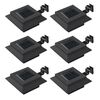 vidaXL Outdoor Solarleuchten 6 St&uuml;ck LED Quadratisch 12 cm Schwarz