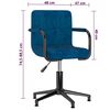 vidaXL Esszimmerst&uuml;hle 2 Stk. Drehbar Blau Samt