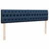 vidaXL Ottoman-Bett mit Matratzen Blau 200x200 cm Stoff