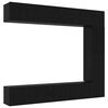 vidaXL TV-Schrankset 5 stk. 100 x 30 x 30 cm Schwarz Eichen-Optik