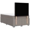 vidaXL Boxspringbett mit Matratze Taupe 120x190 cm Stoff