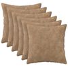 vidaXL Kissen 6 stk. HEERLEN Taupe 30 x 30 cm Mikrofaser Fleece