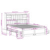 vidaXL Massivholzbett mit Regal ohne Matratze Wachsbraun 140x200 cm