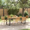 vidaXL Garten Essgruppe 7 pcs Beige und Braun Poly-Rattan