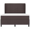 vidaXL Boxspringbett mit Matratze Dunkelbraun 140 x 200 cm Stoff