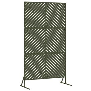 vidaXL Sichtschutz Oliv 100 x 50 x 180 cm Stahl