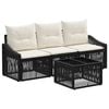 vidaXL Gartensofa-set 4 stk. Schwarz Poly-Rattan
